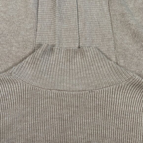 Cyrus Cardigan Sweater Open Front Front Pockets Vented Sides Tan Women's Size M - Picture 14 of 16